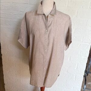 Casual Linen Beige Shirt